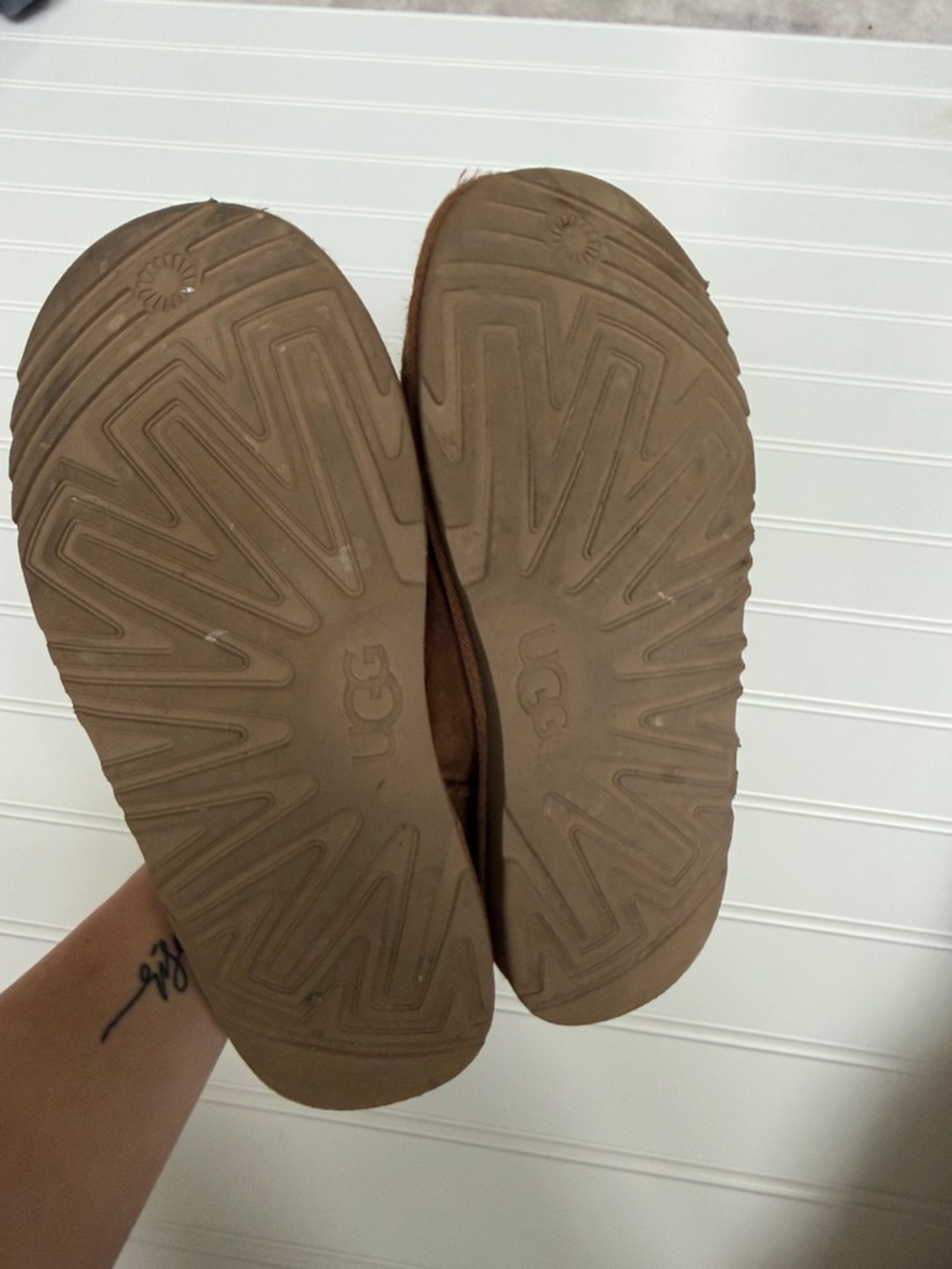 UGG Mini Boot in Chestnut Brown with Shearling - Picture 8 of 11